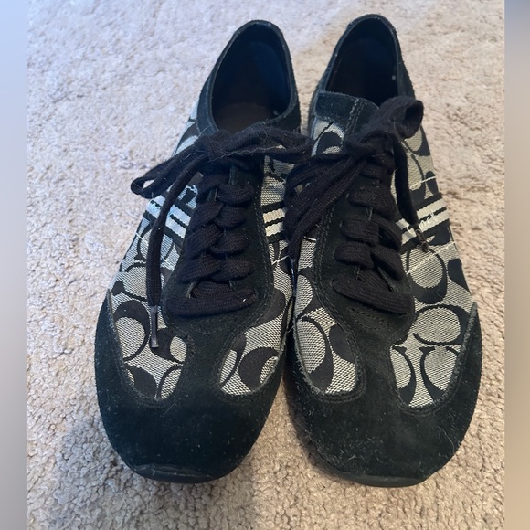 Black and Gray Coach Sneakers - Picture 1 of 5